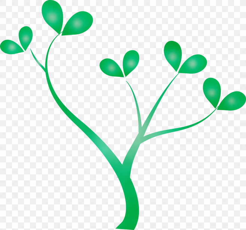 Green Leaf Plant Plant Stem Flower, PNG, 3000x2801px, Cartoon Tree, Abstract Tree, Flower, Green, Leaf Download Free