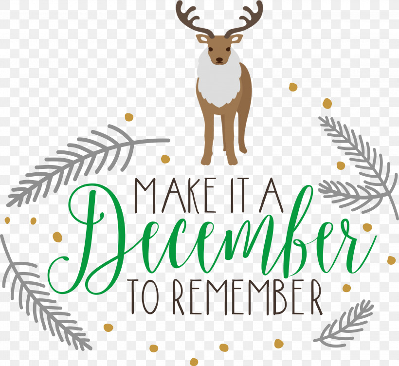 Make It A December December Winter, PNG, 3000x2754px, Make It A December, Antler, Computer, December, December To Remember Download Free