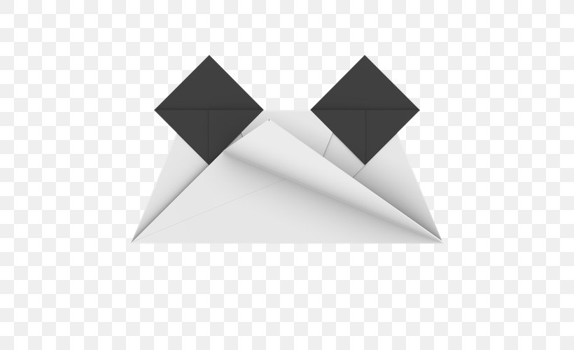 Paper Origami Triangle Square, PNG, 500x500px, Paper, Animal, Giant Panda, Howto, Origami Download Free