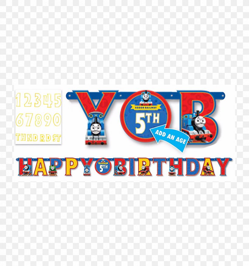 Happy Birthday Party Supply Thomas, PNG, 900x962px, Birthday, Area, Banner, Brand, Character Download Free