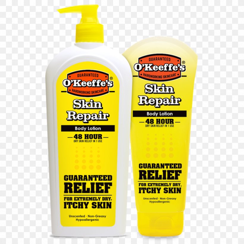 O'Keeffe's Skin Repair Body Lotion Moisturizer Cream O'Keeffe's Working Hands, PNG, 1000x1000px, Lotion, Barrier Cream, Body Wash, Cream, Eucerin Download Free