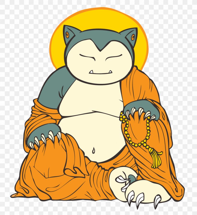 Snorlax Pokémon Buddhism Sticker T-shirt, PNG, 873x953px, Snorlax, Art, Artwork, Budai, Buddhism Download Free