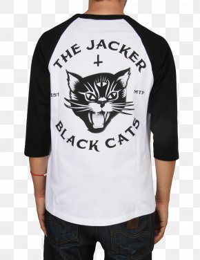 T-shirt - T-shirt Black Cat Jacker Workshop Jacket PNG