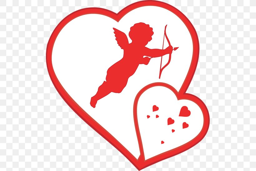 Cupid Valentine's Day Heart Clip Art, PNG, 525x550px, Watercolor, Cartoon, Flower, Frame, Heart Download Free