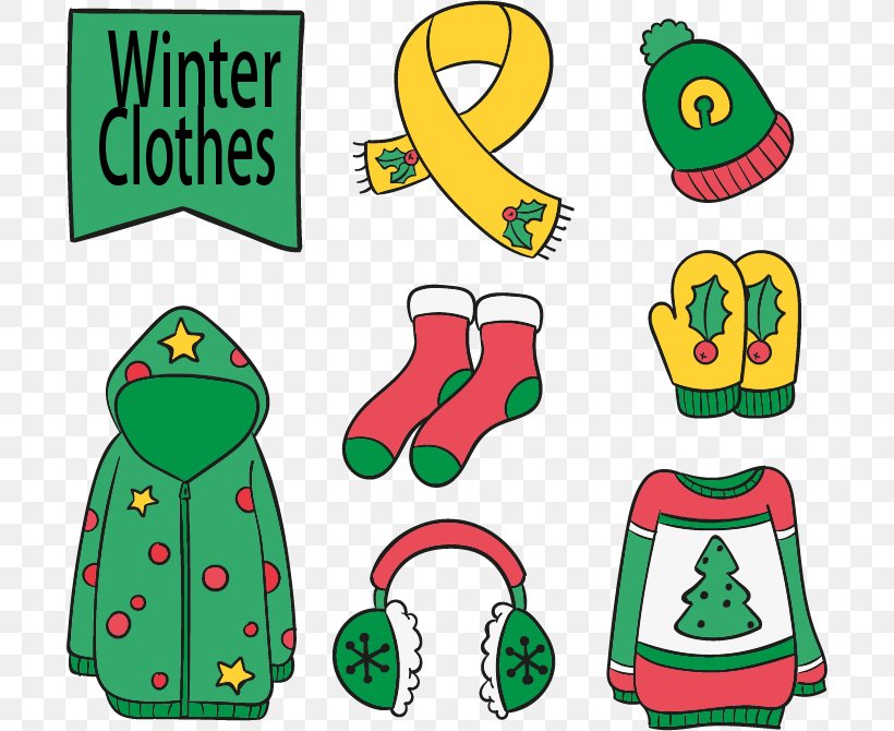 Lovely Winter Clothing, PNG, 698x670px, Christmas, Area, Artwork, Christmas Jumper, Christmas Stockings Download Free