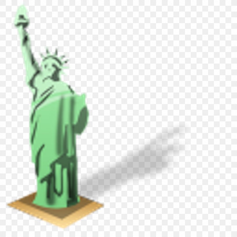 Statue Of Liberty, PNG, 1024x1024px, Statue Of Liberty, Figurine, Flat Design, Grass, Green Download Free