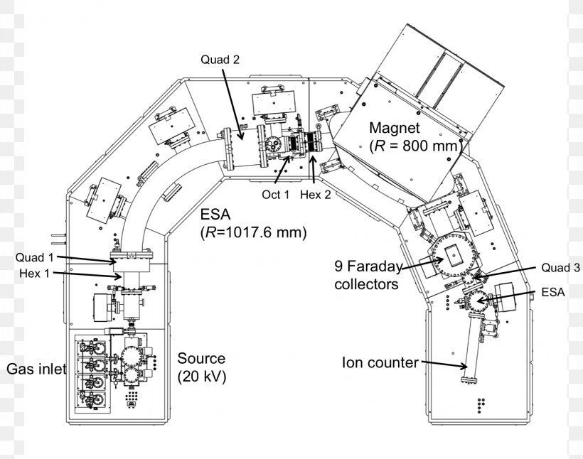 Isotope-ratio Mass Spectrometry Resolution Spectroscopy Inductively Coupled Plasma Mass Spectrometry, PNG, 1428x1125px, Mass Spectrometry, Area, Auto Part, Black And White, Diagram Download Free