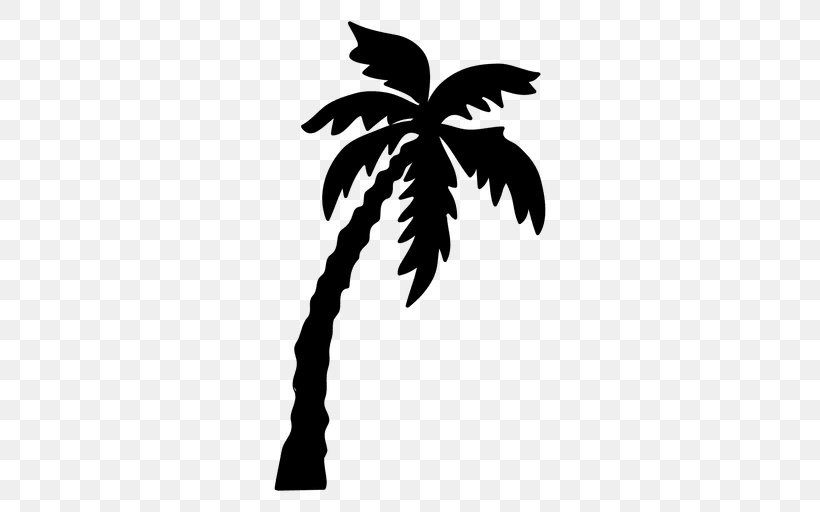 Palm Trees Vector Graphics Silhouette Drawing Illustration, PNG, 512x512px, Palm Trees, Arecales, Black, Blackandwhite, Botany Download Free