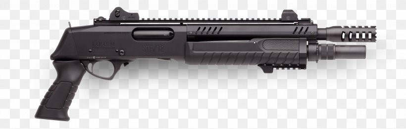 Fabarm SDASS Tactical Heckler & Koch FABARM FP6 Pump Action Shotgun Gun Barrel, PNG, 3136x1000px, Watercolor, Cartoon, Flower, Frame, Heart Download Free