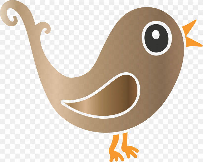 Cartoon Beak Bird Tail Perching Bird, PNG, 3000x2393px, Cartoon Bird, Beak, Bird, Cartoon, Perching Bird Download Free