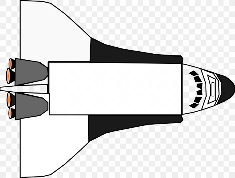 Spacecraft Space Shuttle Clip Art, PNG, 2400x1815px, Spacecraft, Airplane, Automotive Design, Black, Black And White Download Free