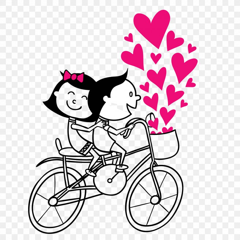 Cycling Couple Vector, PNG, 1800x1800px, Couple, Art, Bicycle, Bicycle Accessory, Bicycle Frame Download Free