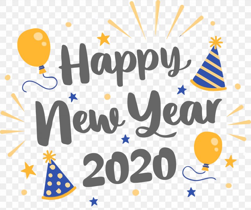 Happy New Year 2020 New Years 2020 2020, PNG, 3000x2516px, 2020, Happy New Year 2020, Calligraphy, Celebrating, New Years 2020 Download Free