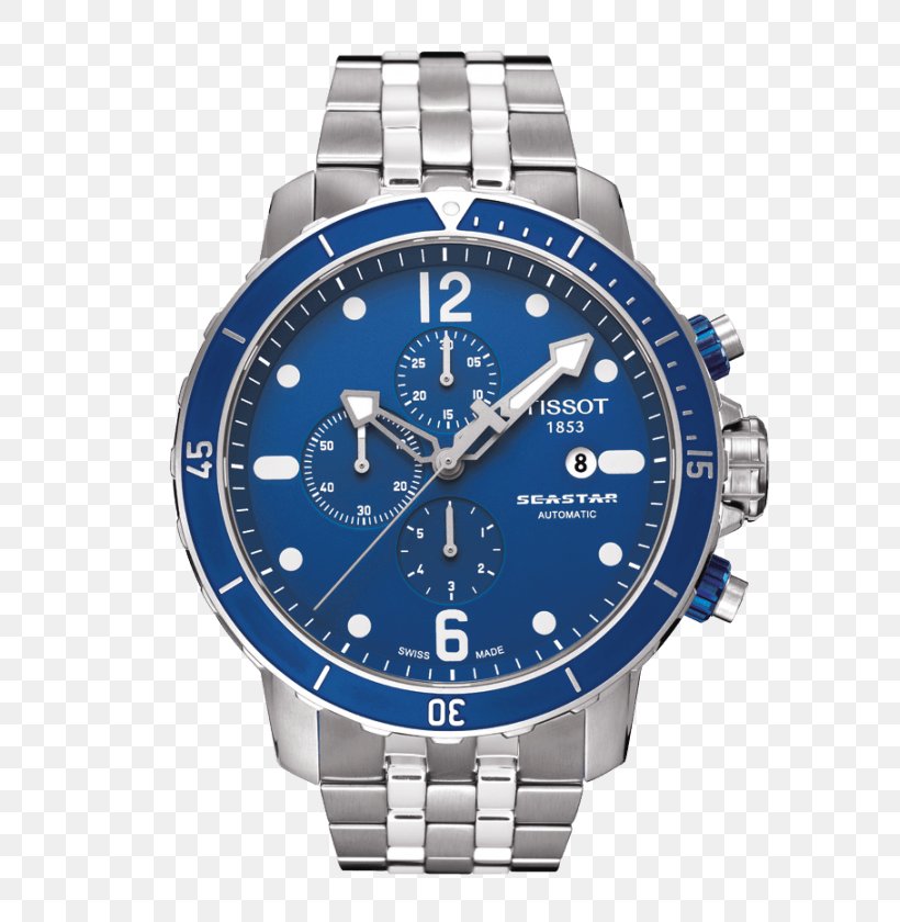 Tissot Chronograph Automatic Watch Jewellery, PNG, 601x840px, Tissot, Automatic Watch, Blue, Brand, Chronograph Download Free