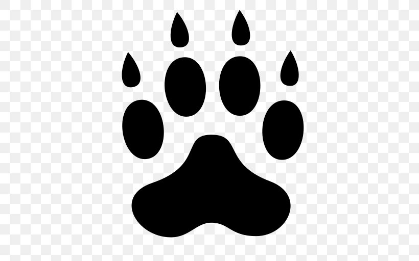 Dog Paw Claw Clip Art, PNG, 512x512px, Dog, Black, Black And White, Cat, Claw Download Free