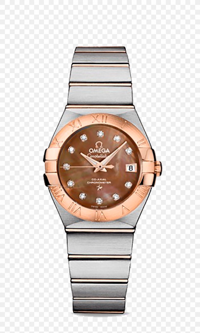 Omega Constellation Coaxial Escapement Omega SA Automatic Watch, PNG, 900x1500px, Omega Constellation, Automatic Watch, Beige, Brown, Chronograph Download Free