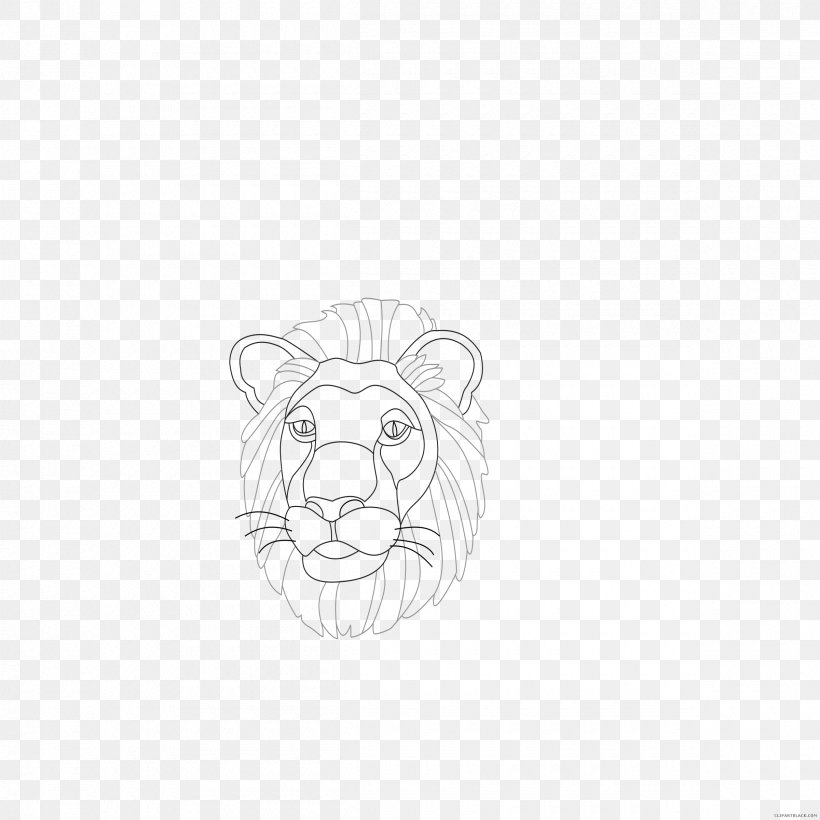 Lion Tiger Sketch Line Art Whiskers, PNG, 2400x2400px, Lion, Artwork, Big Cats, Black, Black And White Download Free