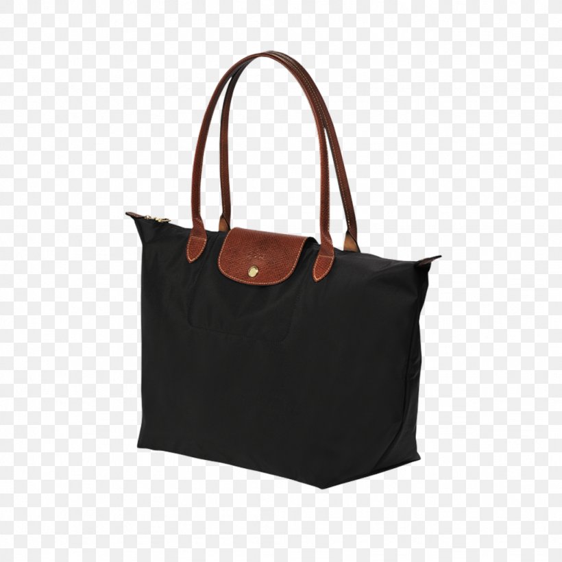Longchamp Pliage Tote Bag Handbag, PNG, 1024x1024px, Longchamp, Bag, Black, Brand, Brown Download Free