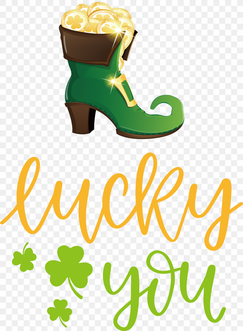 Lucky You Patricks Day Saint Patrick, PNG, 2204x3000px, Lucky You, Character, Green, Line, Logo Download Free