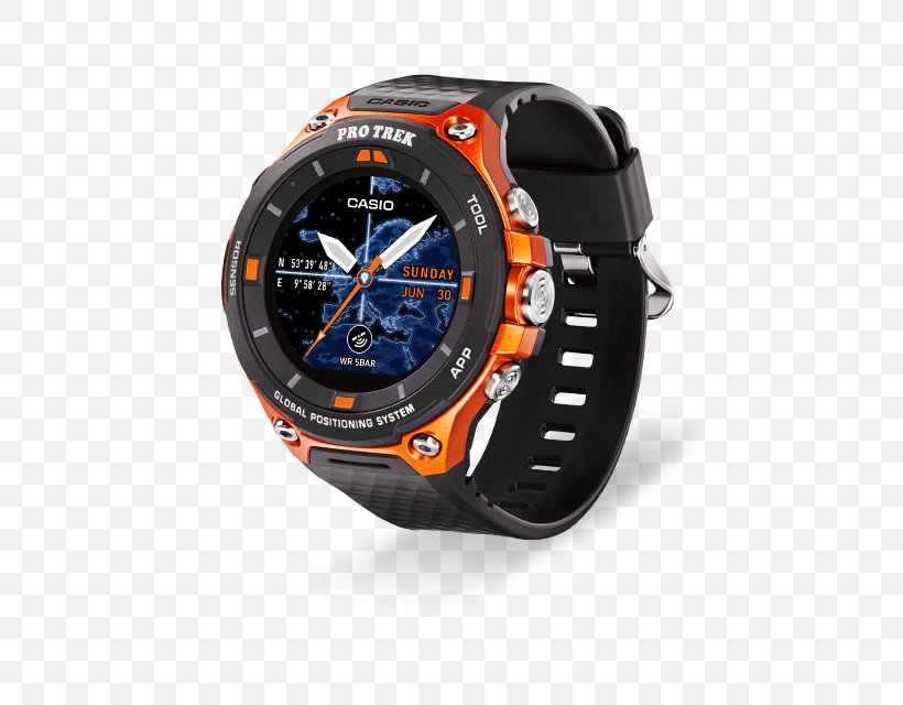 Pro Trek Smartwatch Casio Wear OS, PNG, 480x640px, Smartwatch, Android, Brand, Casio, Gps Navigation Systems Download Free