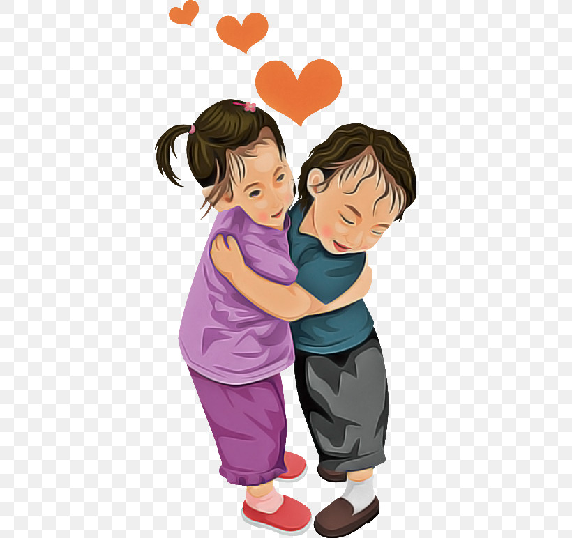 Cartoon Child Love Interaction Cheek, PNG, 375x772px, Cartoon, Animation, Cheek, Cheek Kissing, Child Download Free