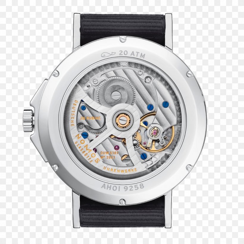 Nomos Glashütte Automatic Watch Movement, PNG, 1000x1000px, Watch, Automatic Watch, Brand, Calendar Date, Caliber Download Free