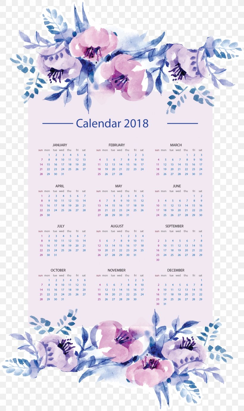 Calendar Year, PNG, 1507x2534px, Calendar, Blue, Floral Design, Floristry, Flower Download Free