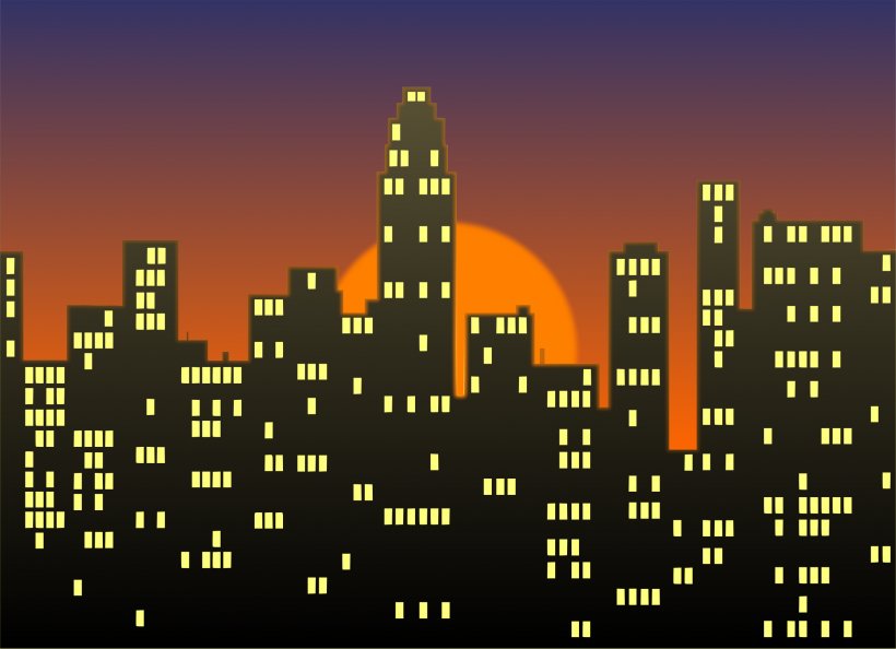 New York City Cityscape Skyline Night Clip Art, PNG, 2400x1740px, New ...