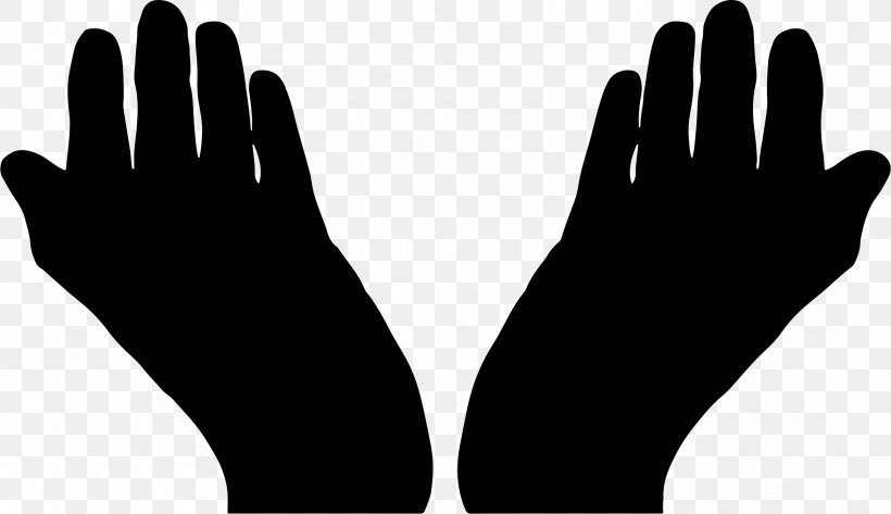 Praying Hands Prayer Silhouette Clip Art, PNG, 2336x1349px, Praying Hands, Arm, Black, Black And White, Christian Prayer Download Free