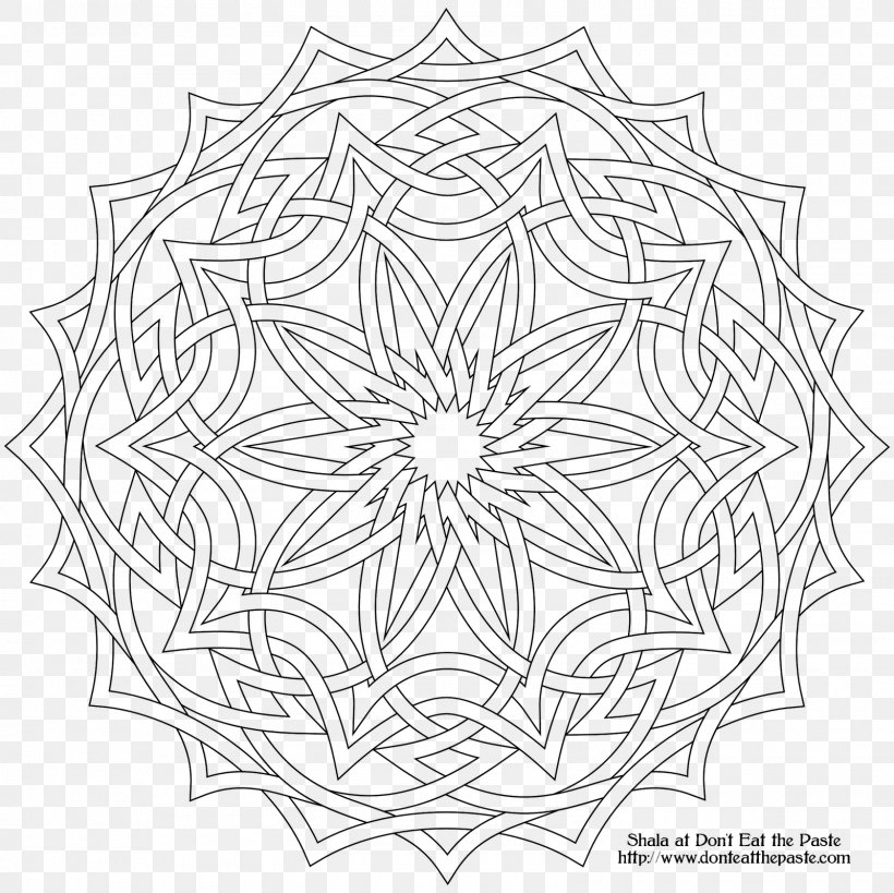 Sacred Geometry Overlapping Circles Grid Mandala Coloring Book, PNG, 1600x1600px, Sacred Geometry, Area, Black And White, Coloring Book, Congruence Download Free
