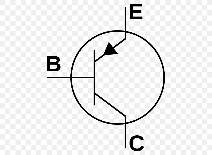 Bipolar Junction Transistor Electronic Symbol NPN Electronic Circuit, PNG, 510x600px, Bipolar Junction Transistor, Area, Black, Black And White, Brand Download Free