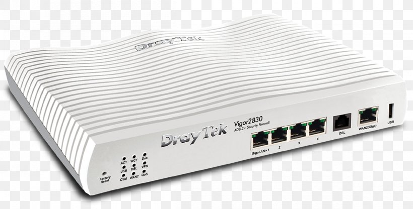 Wireless Router Draytek Vigor 2830 DSL Modem, PNG, 1200x609px, Router, Computer Network, Draytek, Draytek Vigor2820, Draytek Vigor 2830 Download Free
