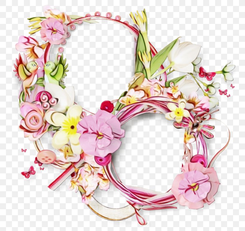 Pink Flower Cut Flowers Plant Fashion Accessory, PNG, 800x773px, Watercolor, Cut Flowers, Fashion Accessory, Flower, Paint Download Free