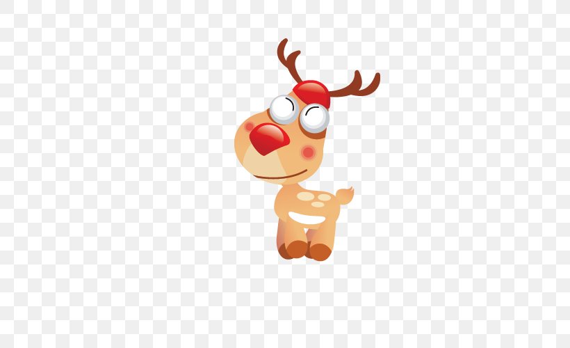 Rudolph Reindeer Santa Claus Christmas, PNG, 500x500px, Rudolph, Art, Cartoon, Christmas, Christmas Card Download Free