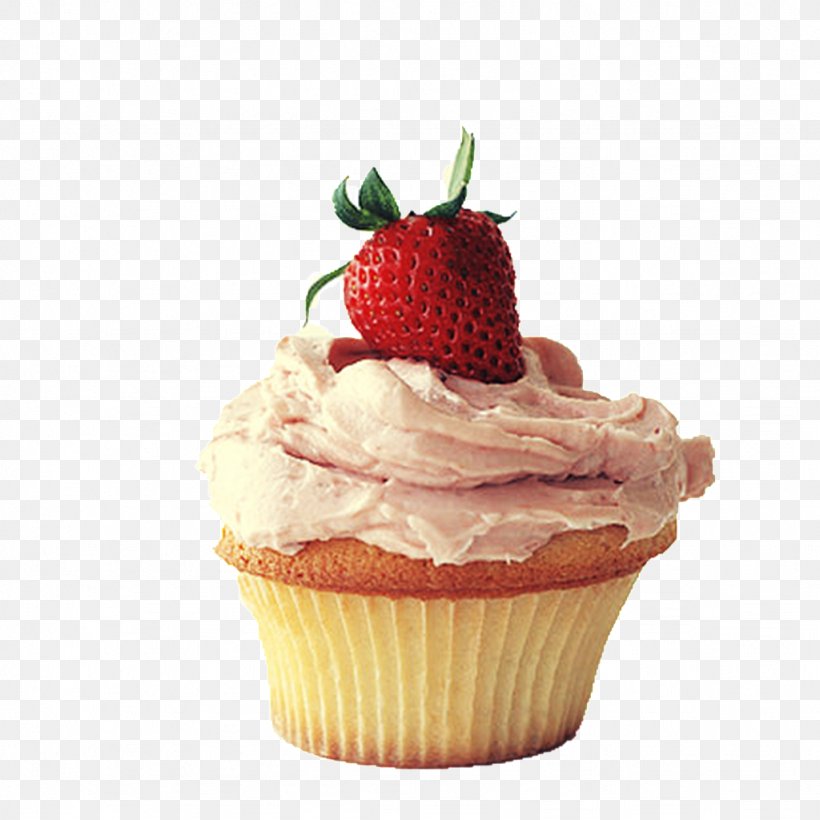 Cupcake Icing Strawberry Cream Cake Red Velvet Cake, PNG, 1024x1024px, Cupcake, Baking, Buttercream, Cake, Cream Download Free