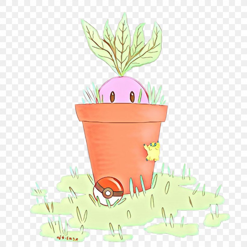 Flowerpot Grass Plant, PNG, 1024x1024px, Cartoon, Flowerpot, Grass, Plant Download Free