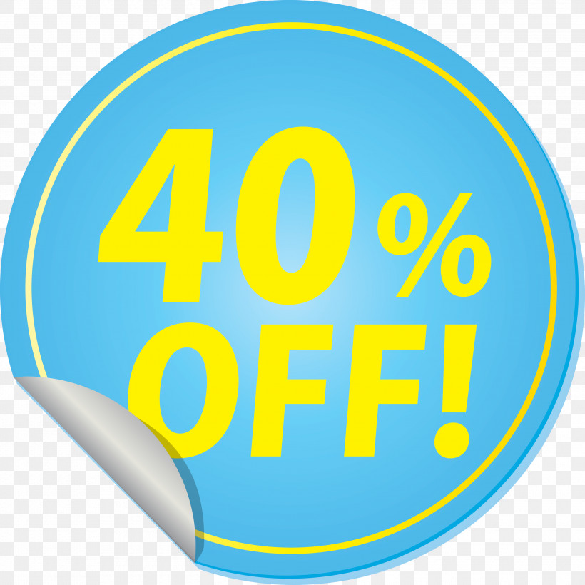 Discount Tag With 40% Off Discount Tag Discount Label, PNG, 3000x3000px, Discount Tag With 40 Off, Area, Circle, Discount Label, Discount Tag Download Free