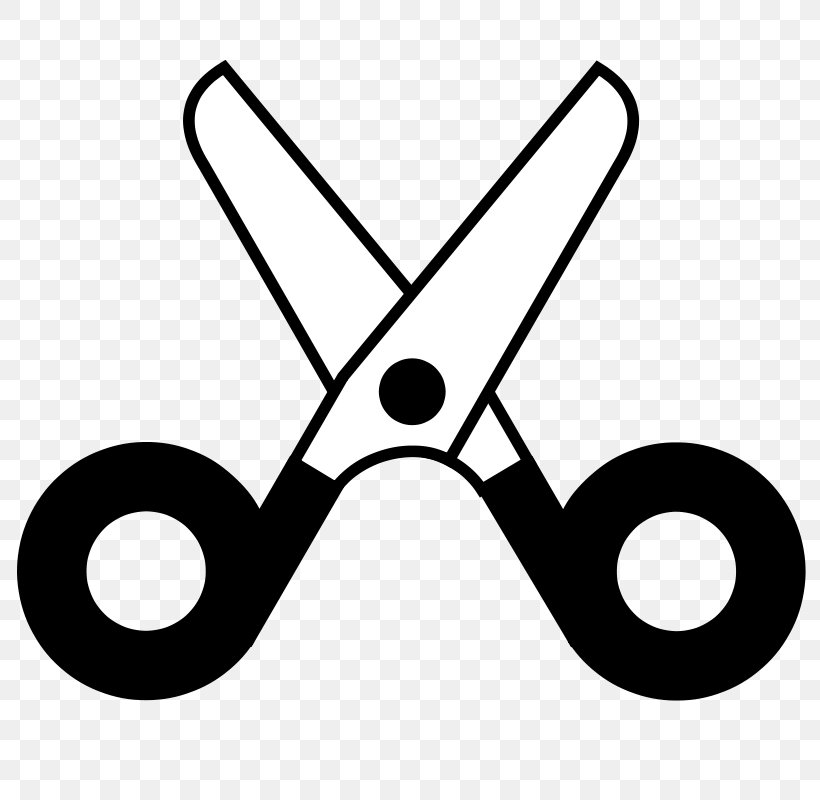 Scissors Hair-cutting Shears Clip Art, PNG, 800x800px, Scissors, Artwork, Black And White, Cutting Hair, Free Content Download Free
