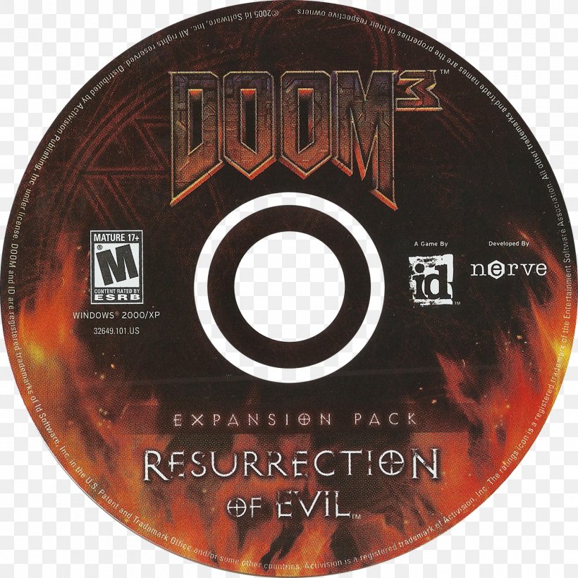 Doom 3: Resurrection Of Evil DOOM Collector's Bundle Doom 3: BFG Edition Final Doom, PNG, 1417x1417px, Doom 3 Resurrection Of Evil, Brand, Compact Disc, Computer Software, Data Storage Device Download Free