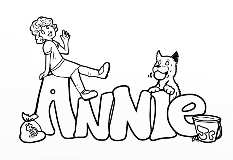 Little Orphan Annie Coloring Book Clip Art, PNG, 900x618px, Watercolor, Cartoon, Flower, Frame, Heart Download Free