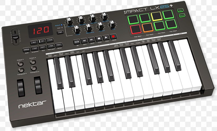 MIDI Controllers MIDI Keyboard Musical Keyboard Electronic Keyboard, PNG, 1001x605px, Watercolor, Cartoon, Flower, Frame, Heart Download Free