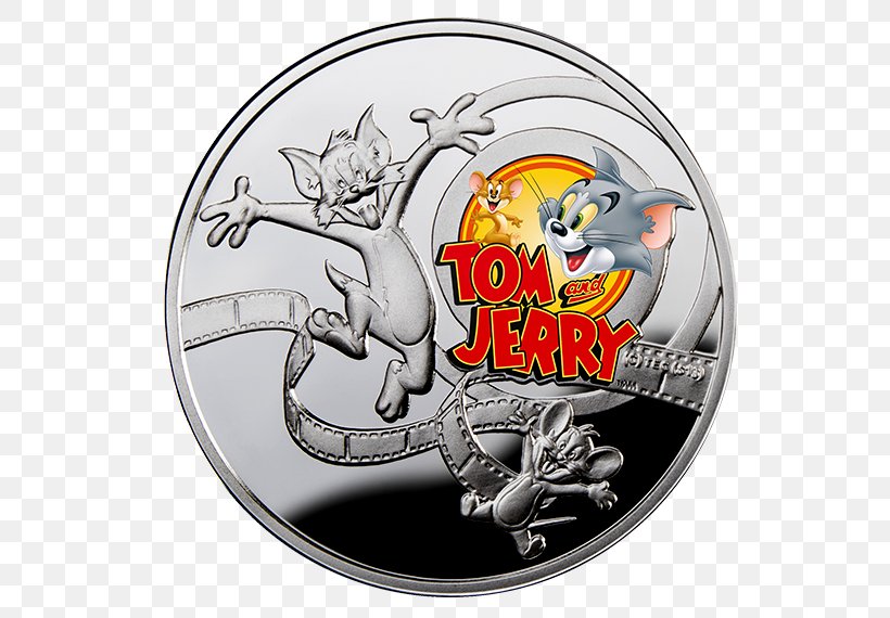 Silver Coin Silver Coin Perth Mint Tom And Jerry, PNG, 570x570px, Coin, Brand, Commemorative Coin, Dollar Coin, Gold Download Free