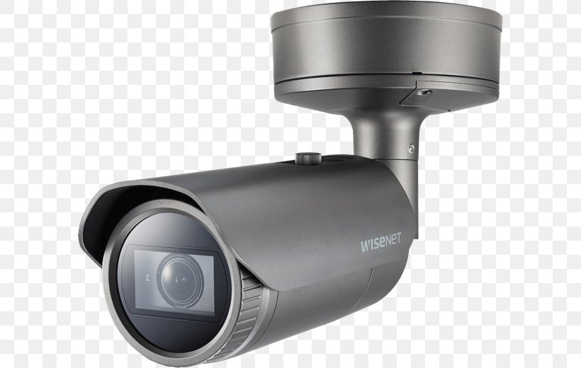 Camera Lens Samsung Wisenet XNO-8080R Outdoor Vandal-resistant Bullet IP Hanwha Aerospace Video Cameras, PNG, 600x520px, Camera Lens, Bewakingscamera, Camera, Cameras Optics, Closedcircuit Television Download Free