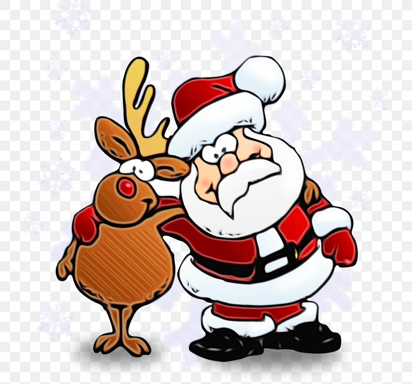 Santa Claus, PNG, 746x764px, Watercolor, Cartoon, Christmas Eve, Paint, Santa Claus Download Free