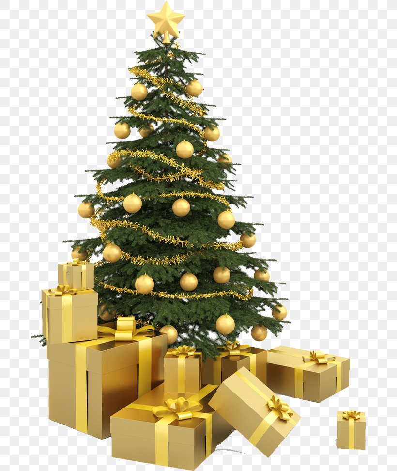 Christmas Tree Stock Photography Santa Claus, PNG, 693x972px, Santa Claus, Artificial Christmas Tree, Christmas, Christmas Decoration, Christmas Lights Download Free