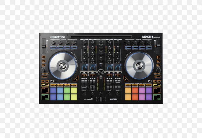 DJ Controller Disc Jockey Djay Reloop Mixon-4 Audio Mixers, PNG, 950x650px, Watercolor, Cartoon, Flower, Frame, Heart Download Free