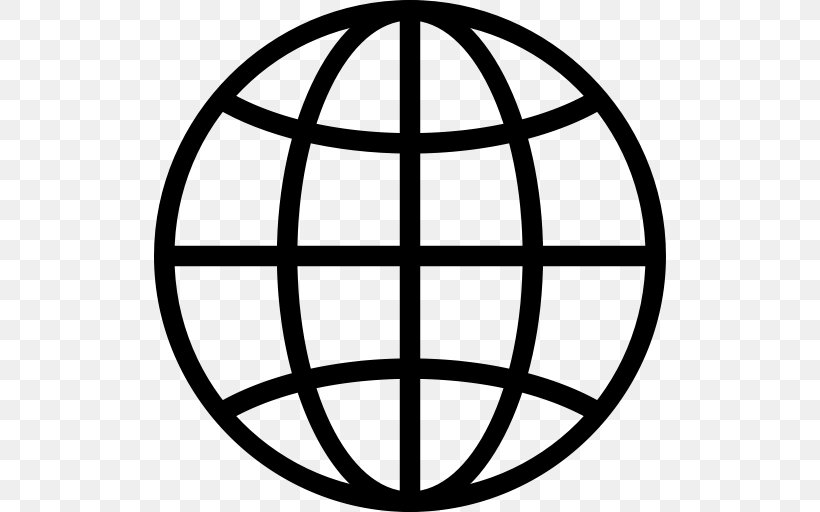 Globe Line Art Clip Art, PNG, 512x512px, Globe, Area, Ball, Black And White, Earth Symbol Download Free