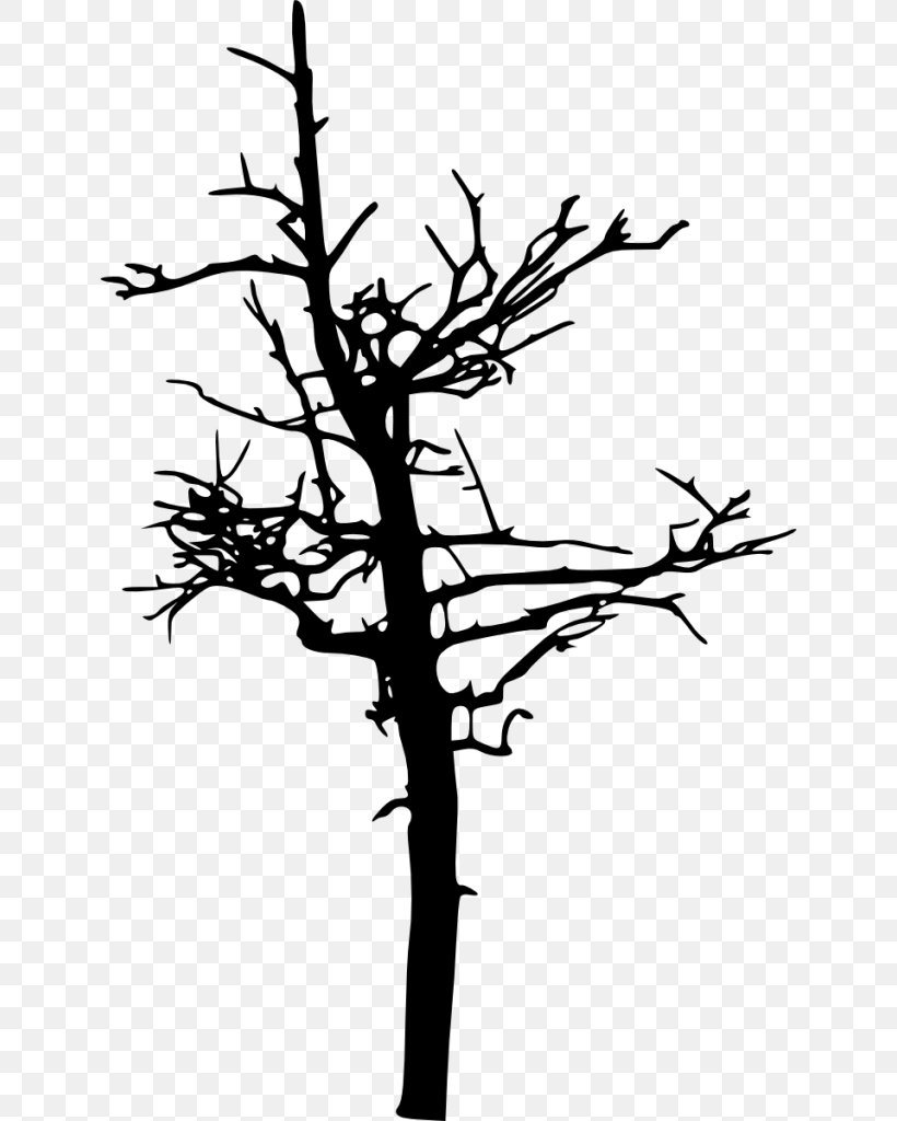 Twig Silhouette Clip Art, PNG, 636x1024px, Twig, Art, Artwork, Black And White, Branch Download Free