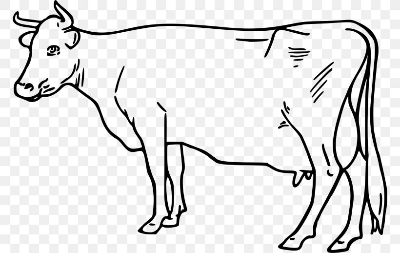 Ayrshire Cattle White Park Cattle Ox Goat Clip Art, PNG, 768x518px, Ayrshire Cattle, Animal Figure, Artwork, Black And White, Cattle Download Free