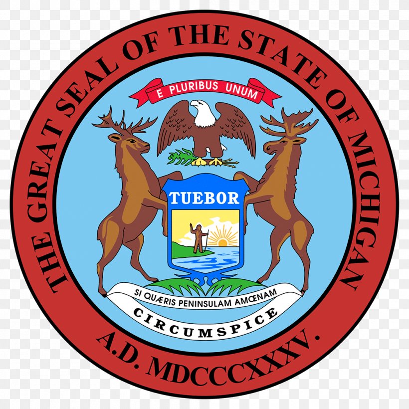 Seal Of Michigan U.S. State Great Seal Of The United States Flag Of Michigan, PNG, 1050x1050px, Michigan, Area, Badge, Brand, Flag Of Michigan Download Free